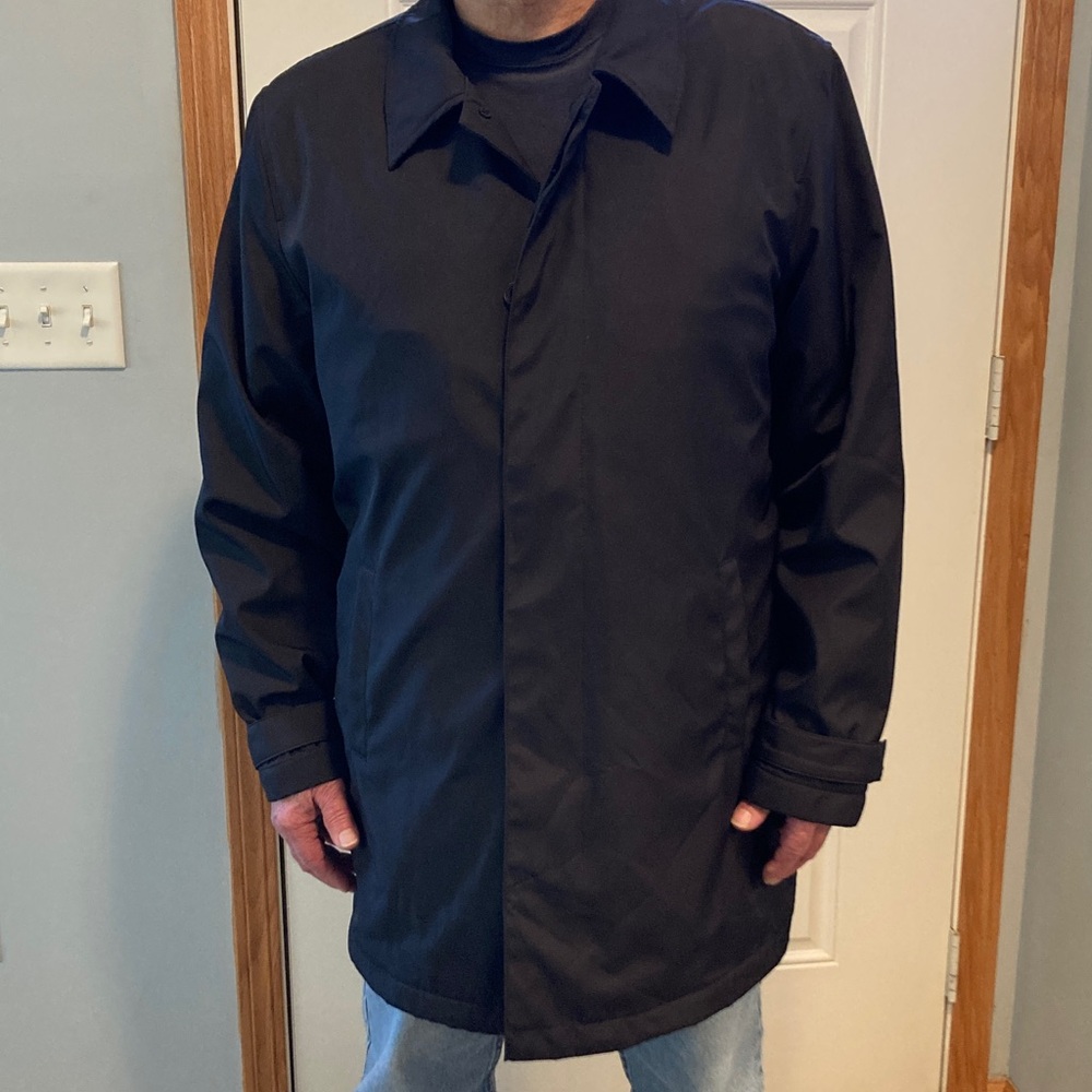 Structure Black Over Coat Men Size XL